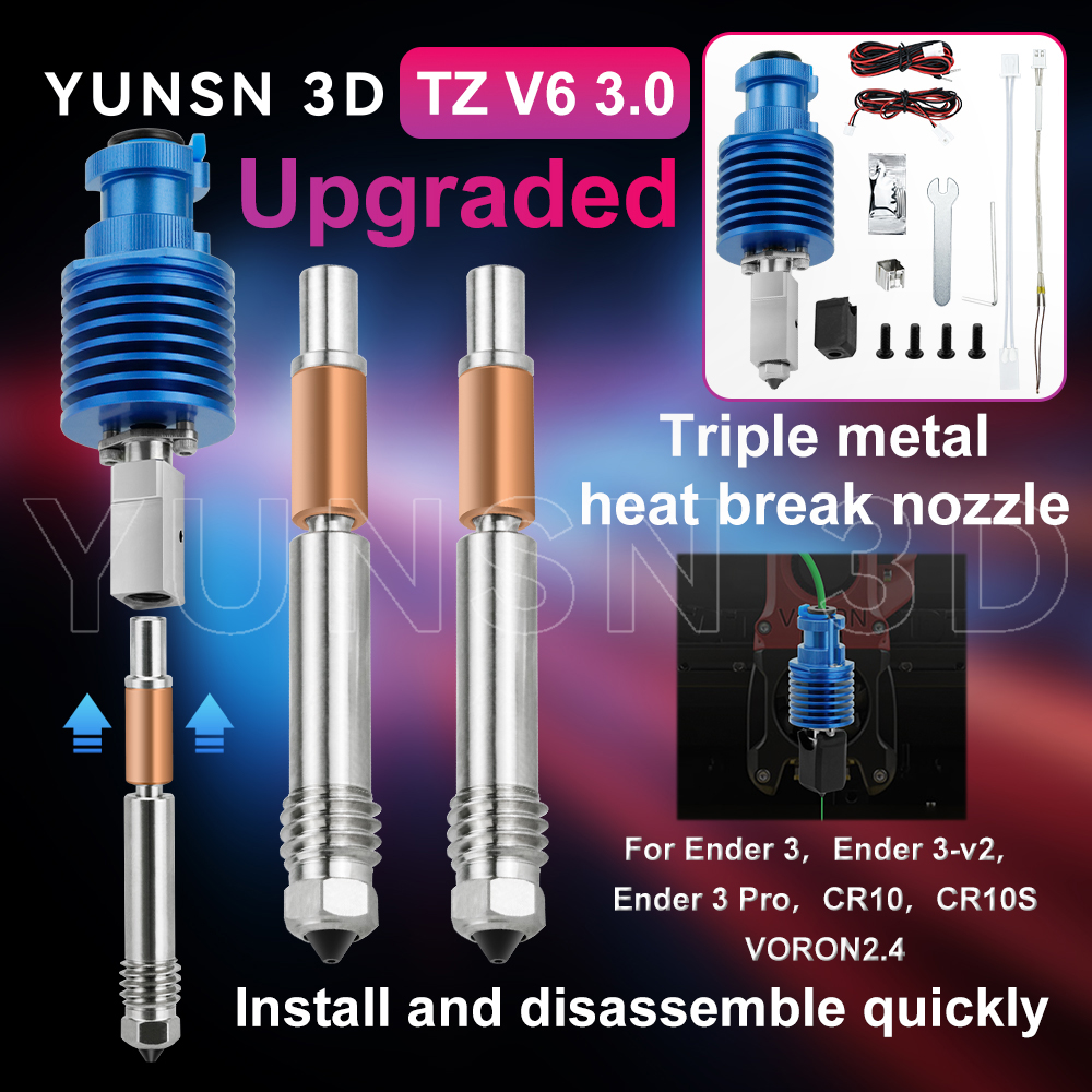 Ender 3 Upgrade Kit - 高速プリントヘッドアップグレード TZ V6 3.0 ホットエンドキット Ender