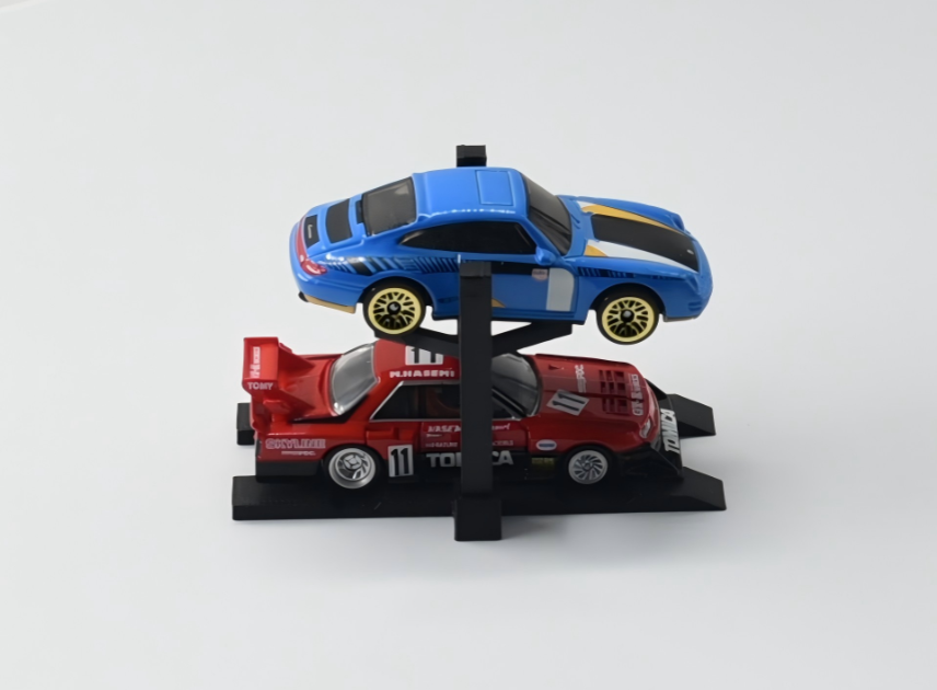 3D Printing Diecast Cars - 高さ調節可能な3Dプリント製シングルレイヤーパーキングラックキット（1/64ダイキャスト玩具車収納ディスプレイガレージモデルセット用）