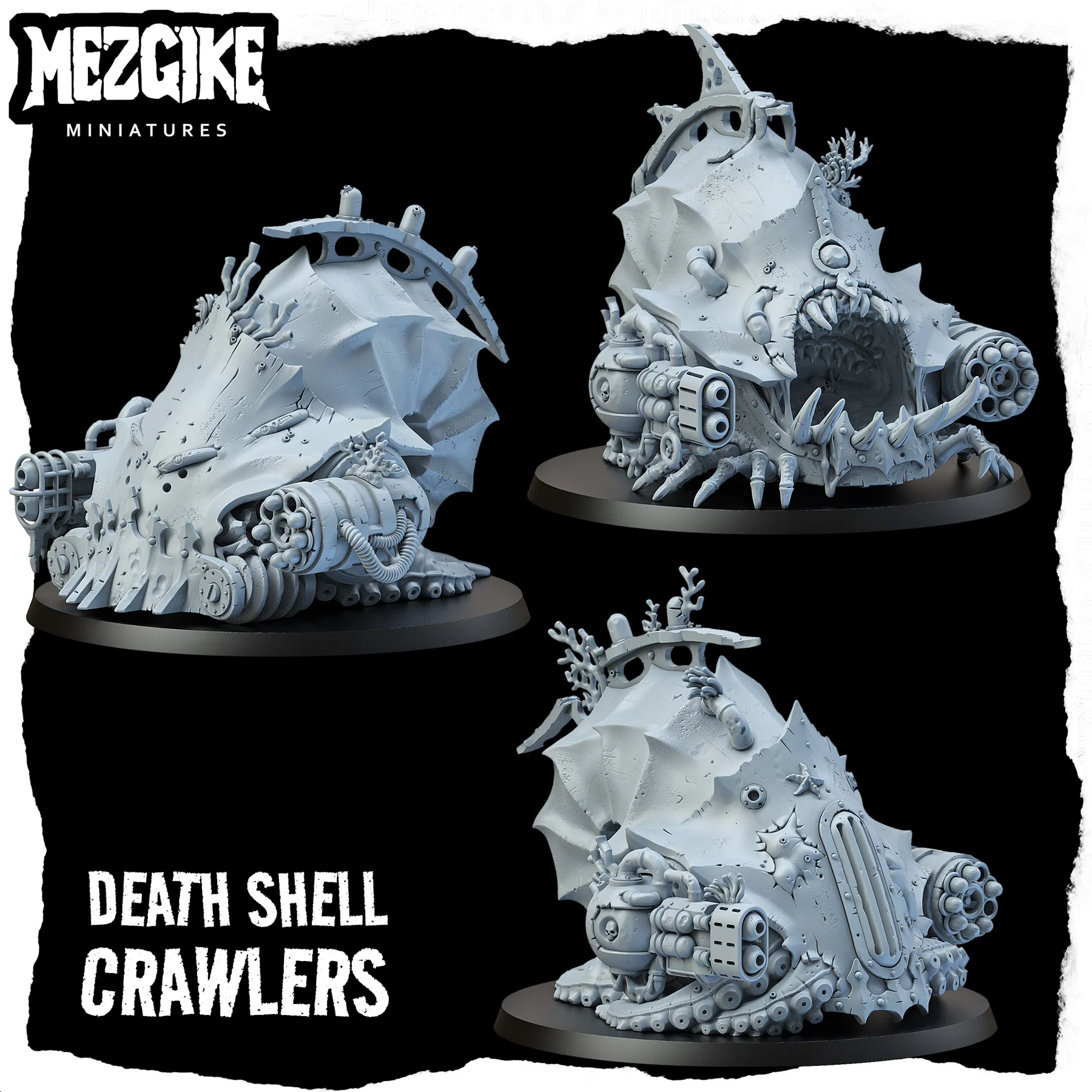 3D Printing Resin - デスシェルクローラー ミニチュア、プロキシフィギュア、ペストフィギュア、スペースウォーカー、プラズマガン、HD 3Dプリントレジンモデル、ウォーゲーム