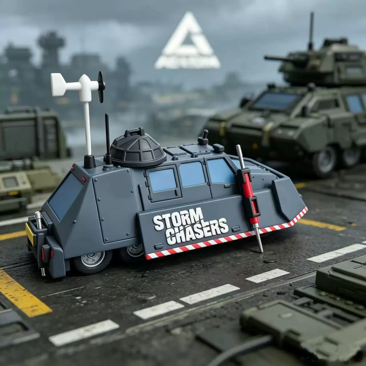 3D Printing Diecast Cars - ストームチェイサーTIV2トルネードインターセプター車両モデル 3Dプリント製 可動ホイール付き コレクタブルトイモデルカー