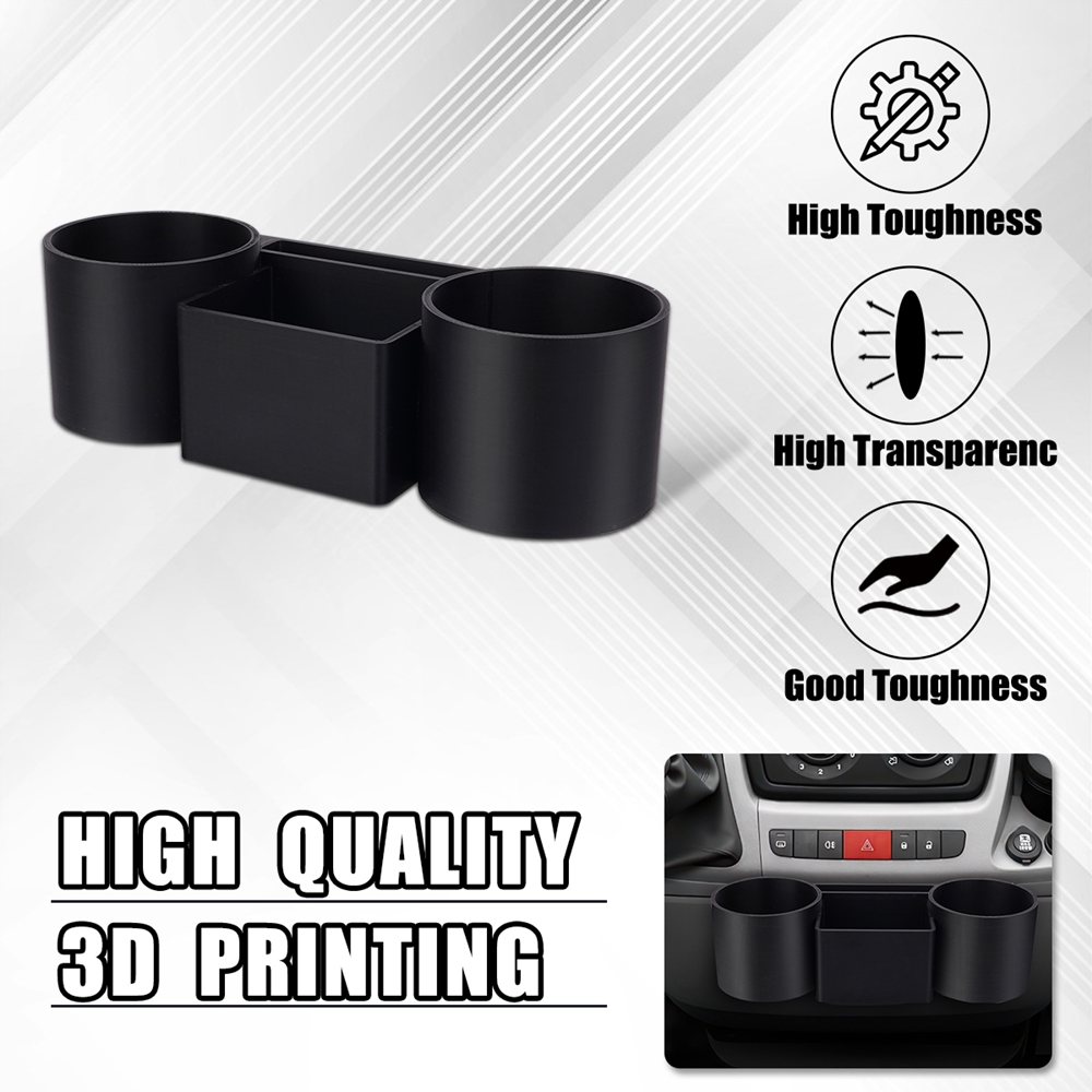 3D Printing Holder - センターコンソールデュアルカップホルダーフィアット Ducato プジョーボクサーシトロエンリレーバンセンター 2007 + 3D
