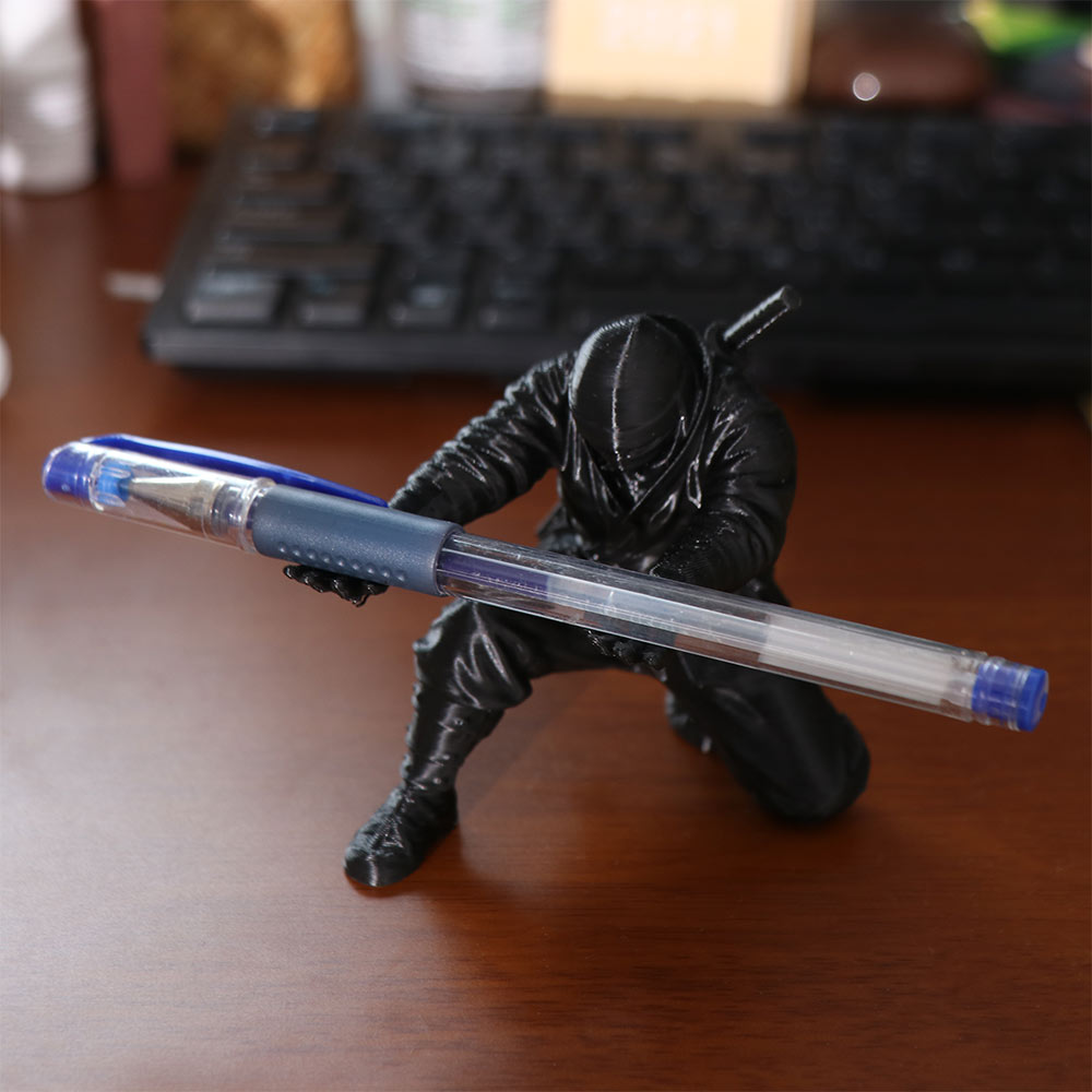 3D Printing Holder - 絶妙な面白い忍者オーナメント、創造的な多機能3Dプリント戦士オーナメント、装飾ペンホルダー、家の装飾