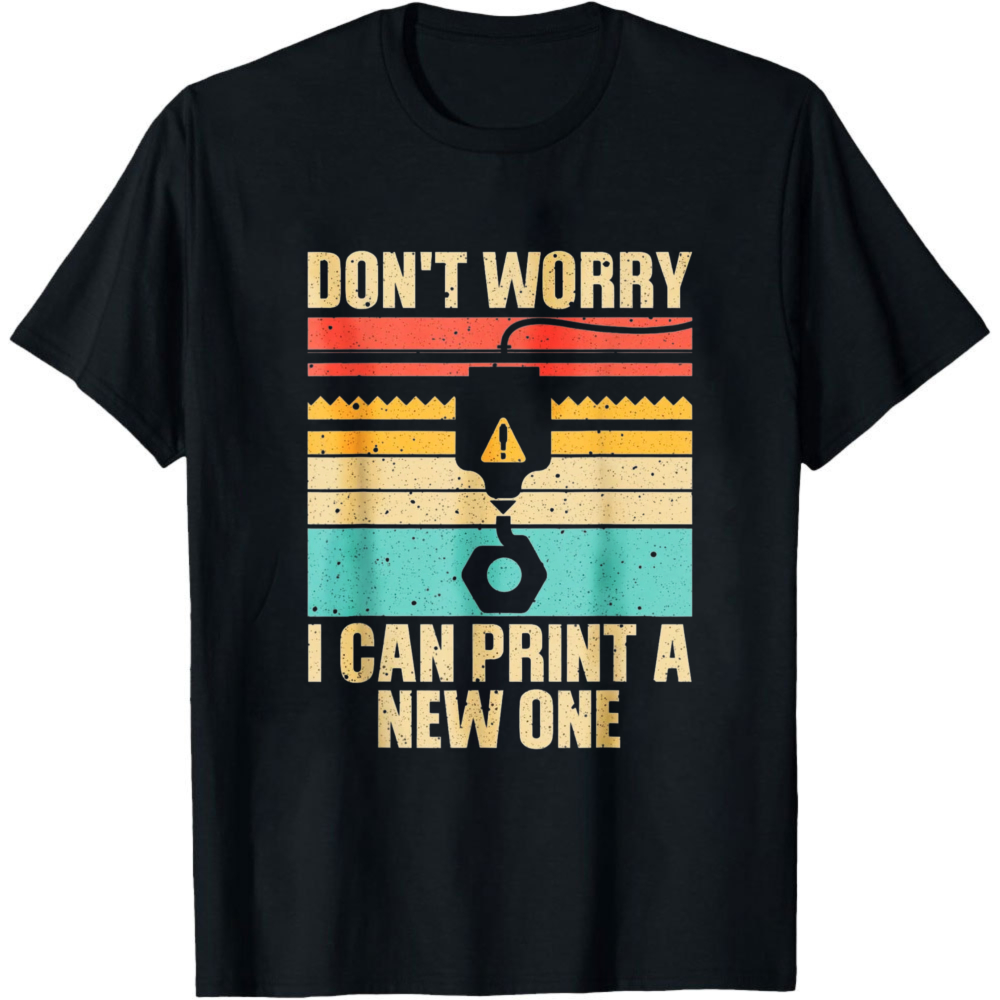 3D Printing Engineer - 心配しないでください、新しい3Dプリンターで印刷できます。グラフィックTシャツ、レトロ、ヴィンテージ、ストライプ、メーカー、エンジニア、趣味、スローガンプリント服