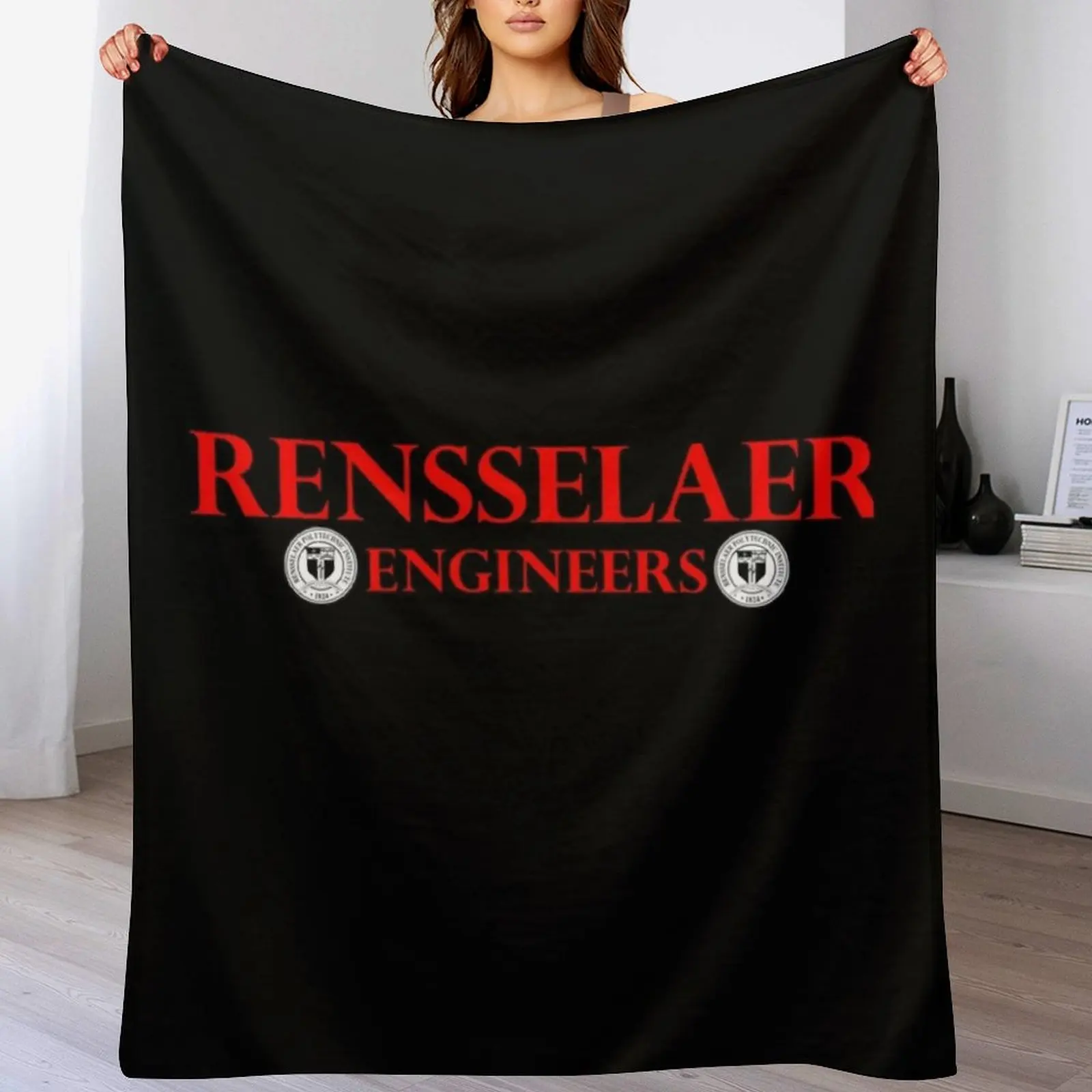3D Printing Engineer - RPI エンジニアーズ サッカー クラシック スローブランケット 暖かいソファブランケット