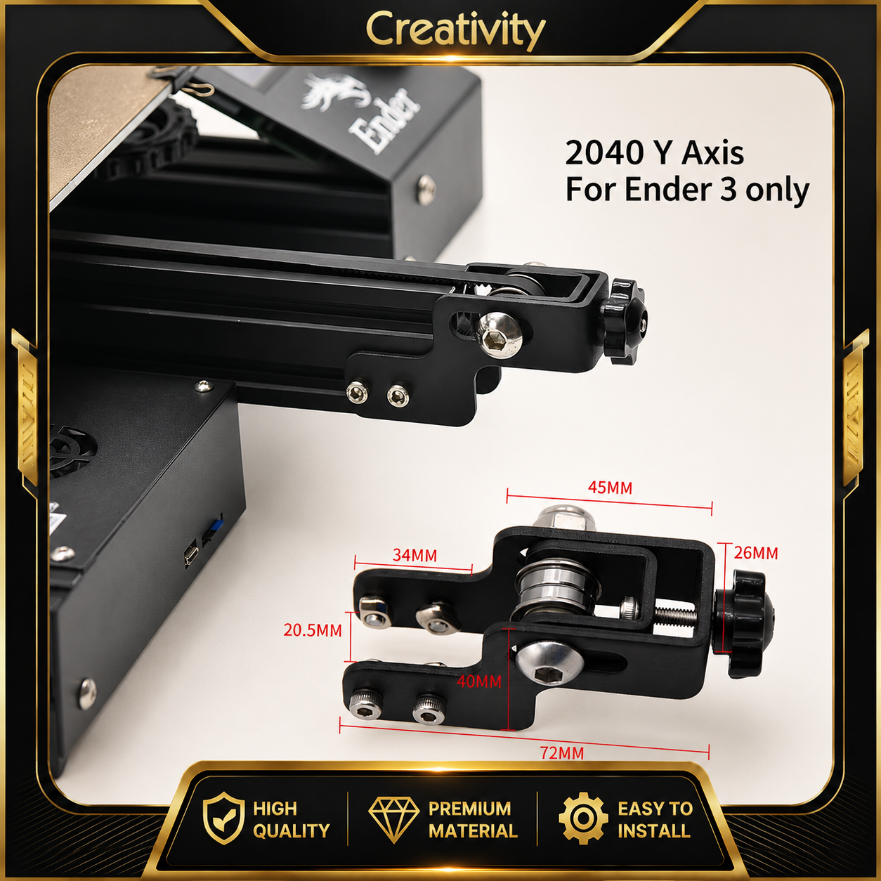 3D Printing X Axis - 3D プリンタ部品ベルトテンショナー 2020 プロファイル X 軸