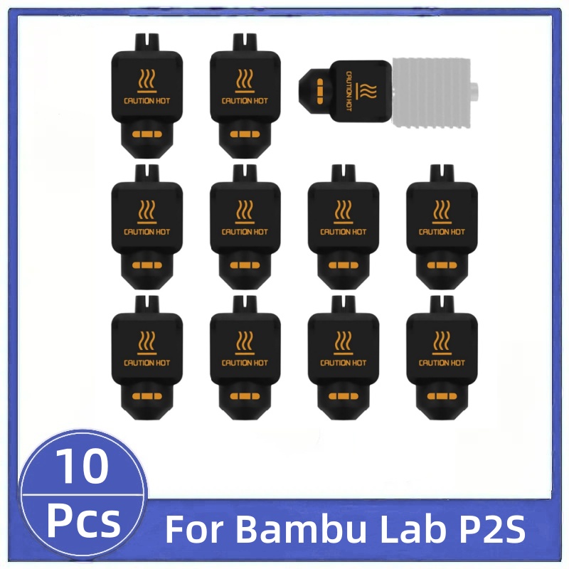 3D Printing Laboratory - 10 個ブラックシリコンソックス Bambu Lab P2S 3D