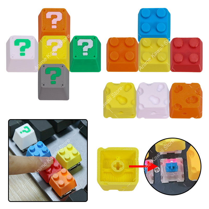 3D Printing Questions - 漫画の疑問符チーズパーソナライズデザイン方向キー3Dプリントクロス軸メカニカルキーボードクリエイティブキーキャップセット