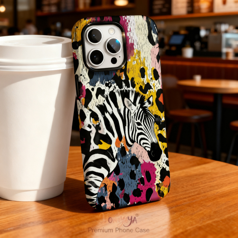 3D Printing Quote - 衝撃吸収ゼブラ柄スマホケース iPhone 12 13 14 15