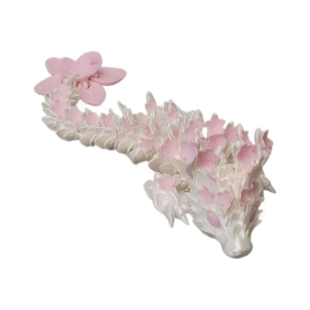 3D Printing Dragon - シミュレートされた目を持つ3Dプリントドラゴン、桜龍、レーザー3Dプリントのディセラトプスドラゴン、回転可能な可動関節付き3Dアーティキュレートドラゴン