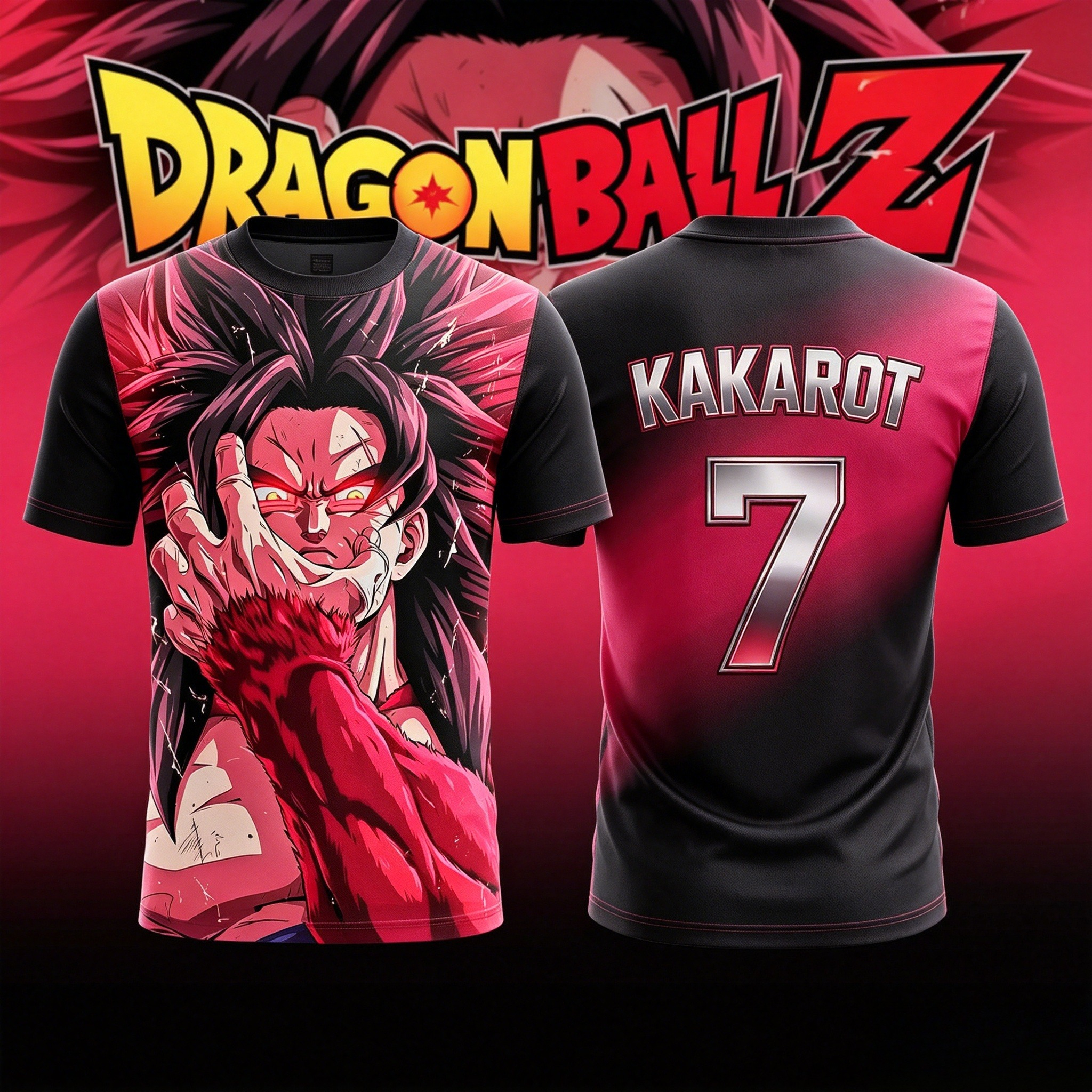 3D Printing Dragon - 2026年ニューアダルトメンズドラゴンボールNO.10/7カカロット3DプリントフットボールジャージTシャツキッズアニメTシャツスペシャルフットボールジャージ