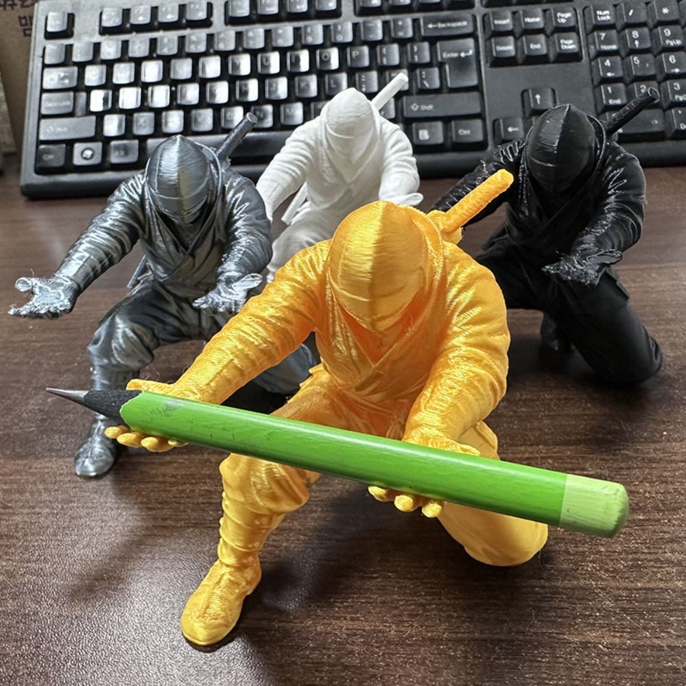 3D Printing Holder - ファッション面白い忍者オーナメント装飾品クリエイティブペンホルダー多機能3Dプリント戦士オーナメント家の装飾