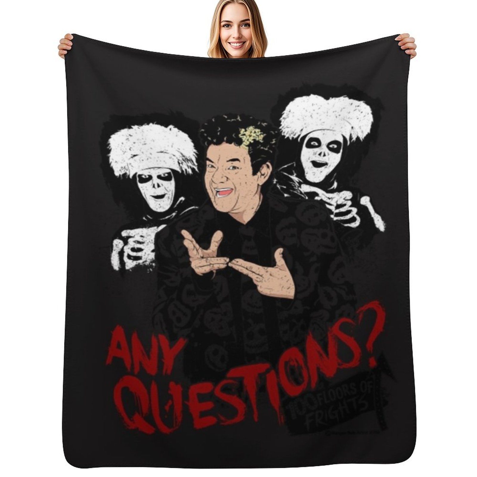 3D Printing Questions - デビッド・S・パンプキンズ Any Questions Throw Blanket 夏用涼しく通気性のある睡眠用ブランケット