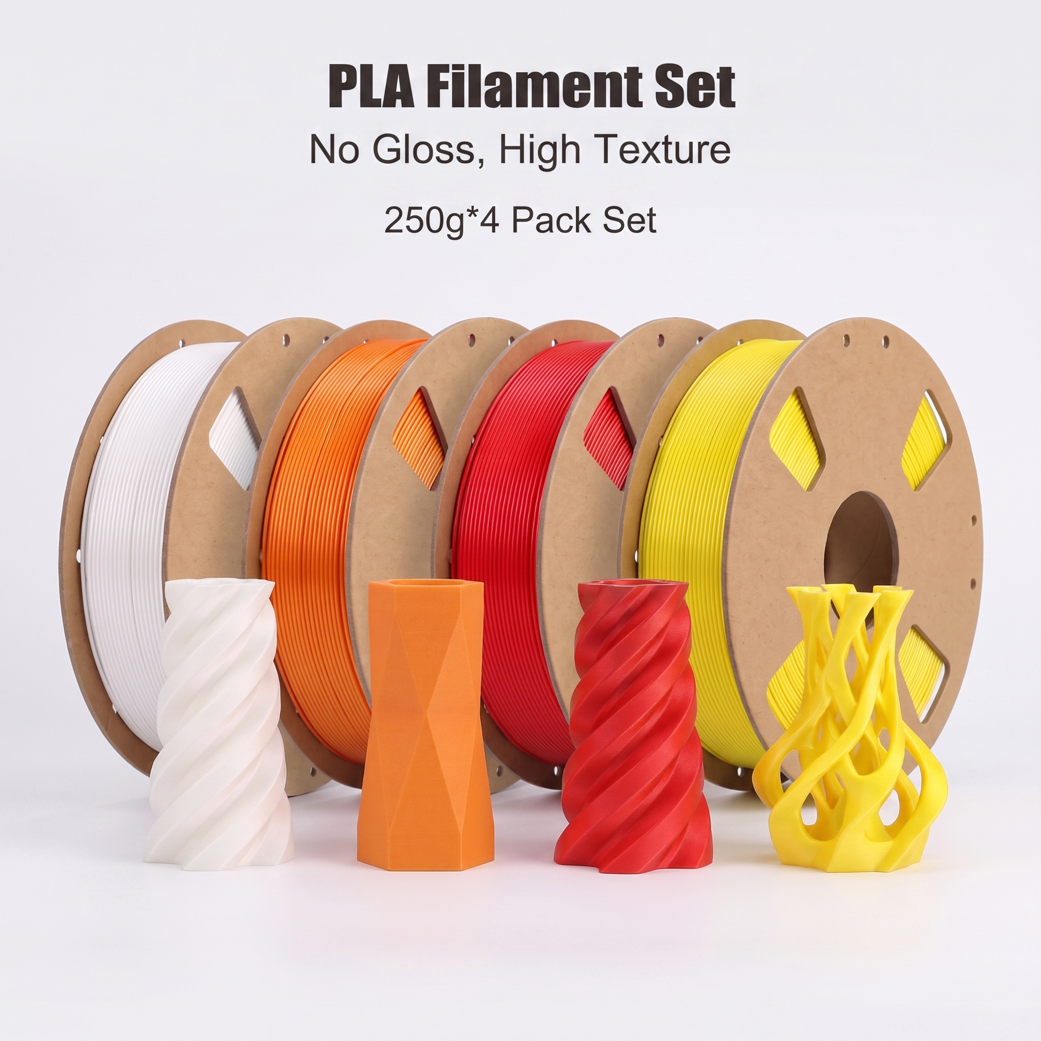 Pla Filament 1.75Mm - 4色PLAフィラメント 1.75mm ホワイト イエロー レッド オレンジ