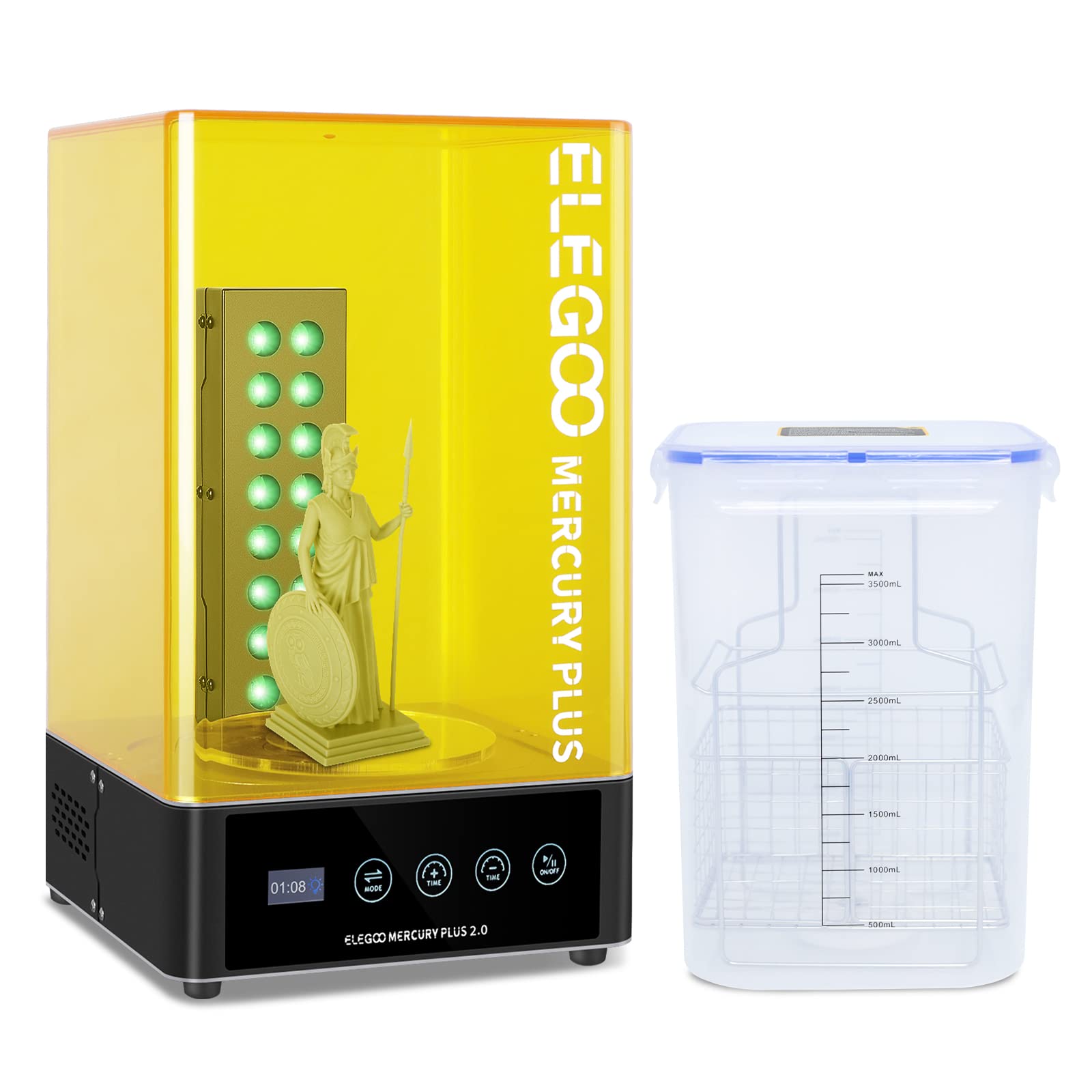 3D Printing Resin - ELEGOO Plus 2.0 ウォッシュ＆キュアステーション 洗浄・硬化機 レジン硬化ステーション