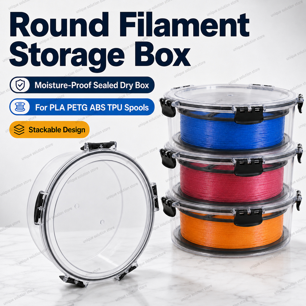 Petg Filament - 丸型フィラメント収納ボックス 防湿密閉ドライボックス 積み重ね可能な容器 1KG PLA PETG