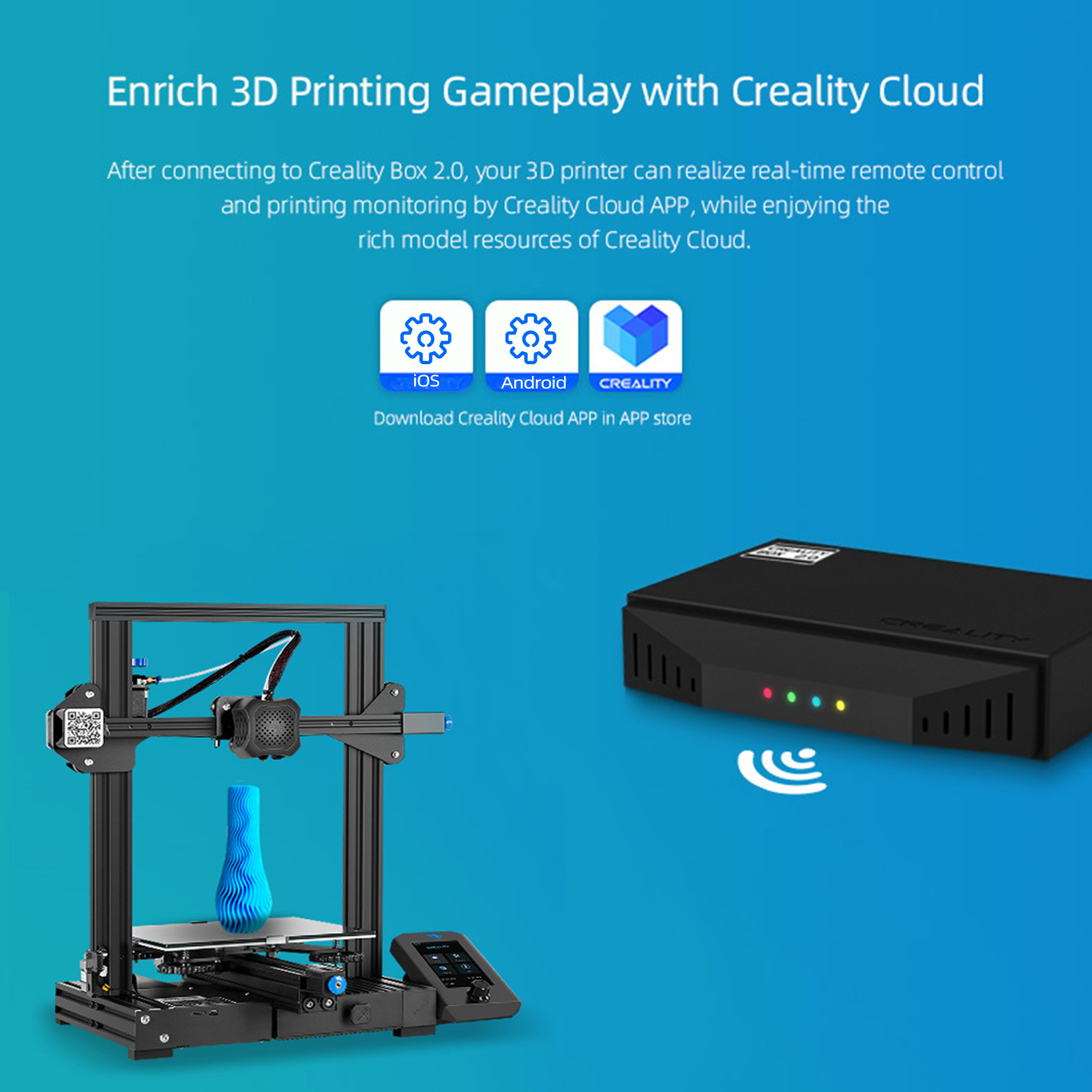 3D Printing Deck Box - FDM 3D プリンタ用 Creality WiFi ボックス
