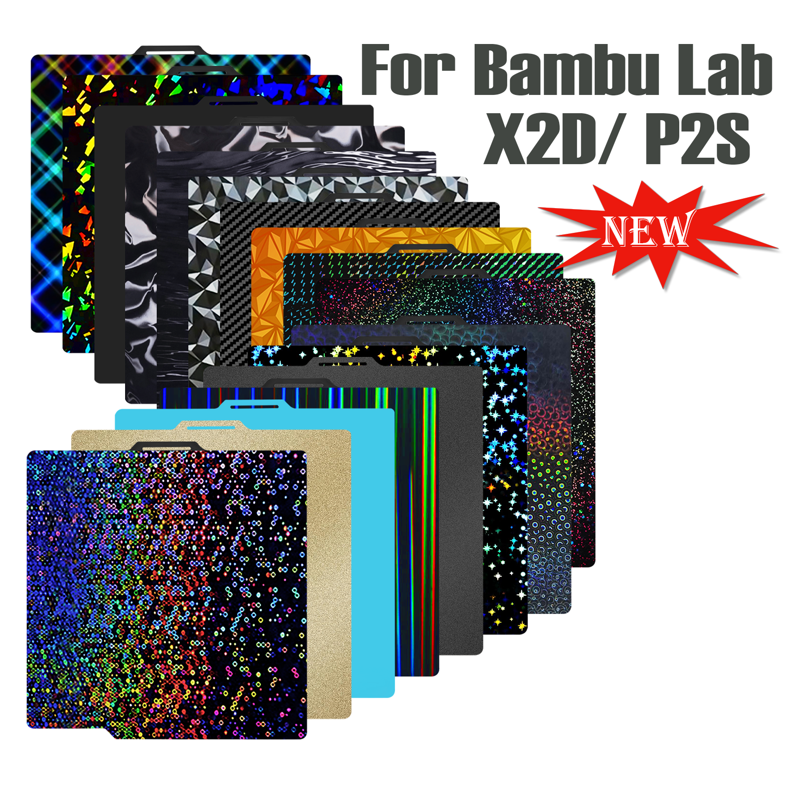 3D Printing Bambu Lab - Bambu Lab X2Dビルドプレート スムースカーボンPET PEIテクスチャードX2Dアップグレードプリントプレート Bambu
