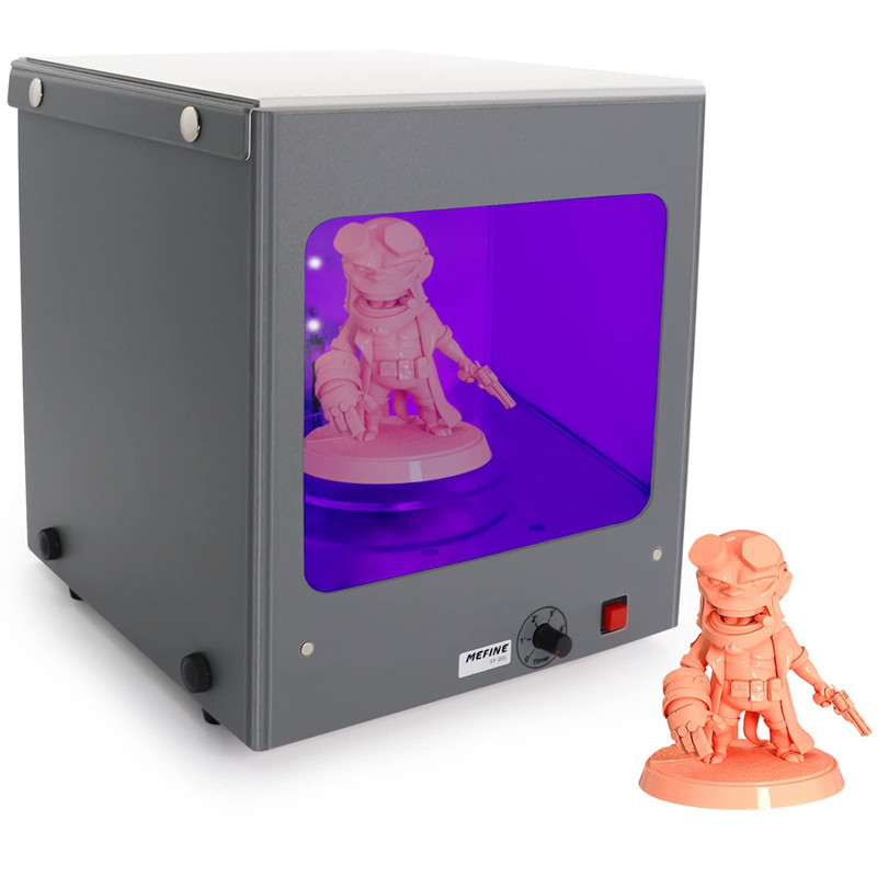 3D Printing Deck Box - UVレジンライトボックス,電気360 ° ターンテーブル付き3Dプリンターモデル,調整可能なタイマー,インテリジェント保護