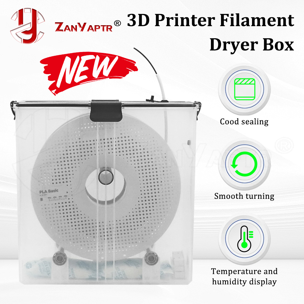 3D Printing Deck Box - フィラメント乾燥機ボックス 3D プリンタ部品用 新しいアップグレードフィラメントシーリング耐湿性リアルタイムモニタリング PLA ABS