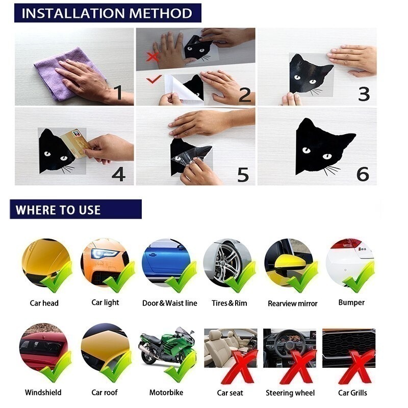 PVCカーステッカー,猫の足のプリント,面白い動物,オートバ - 3D Printing Quote のレビューと価格