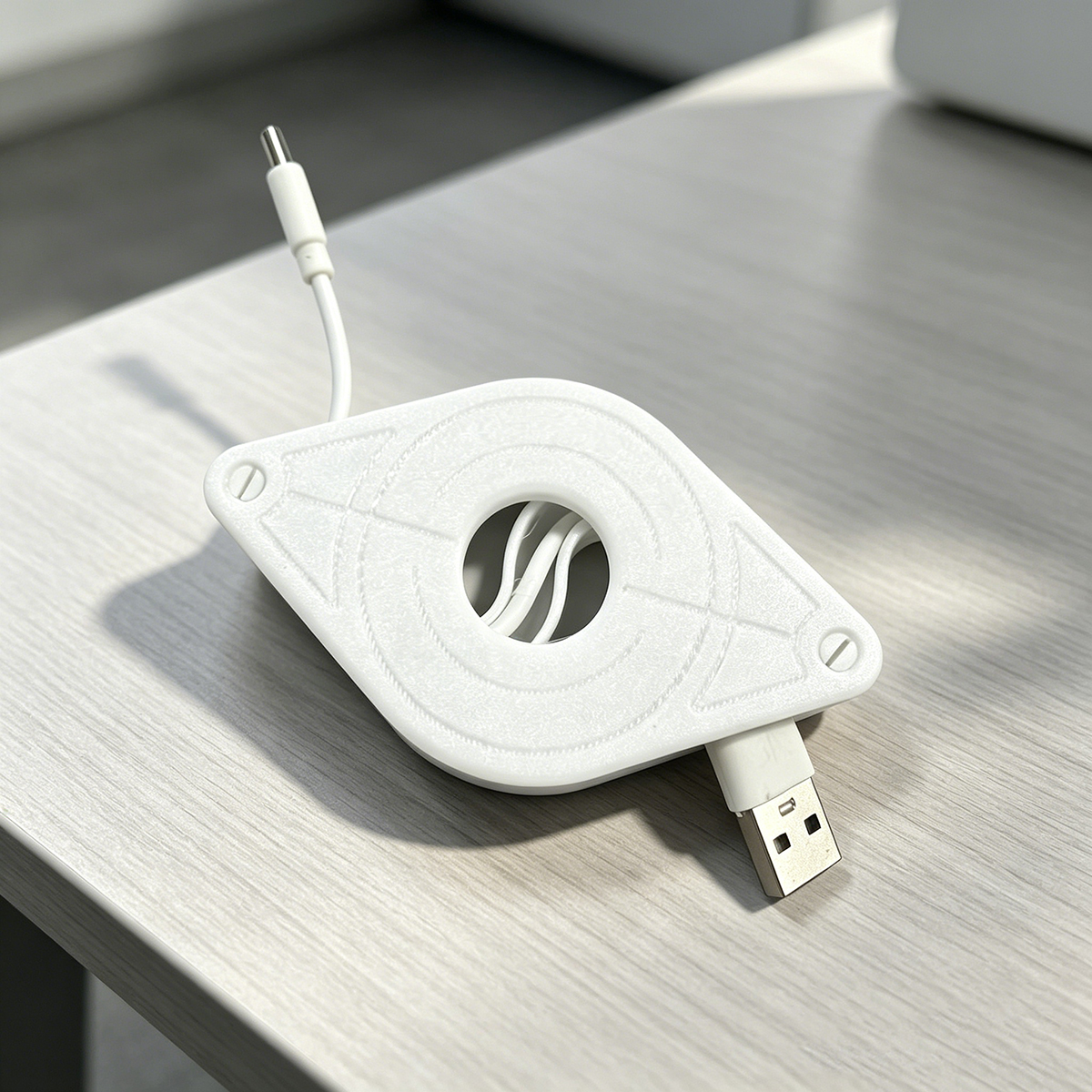 ポータブルデータケーブル自動巻き取り器、携帯電話充電ケーブル - 3D Printing Holder のレビューと価格