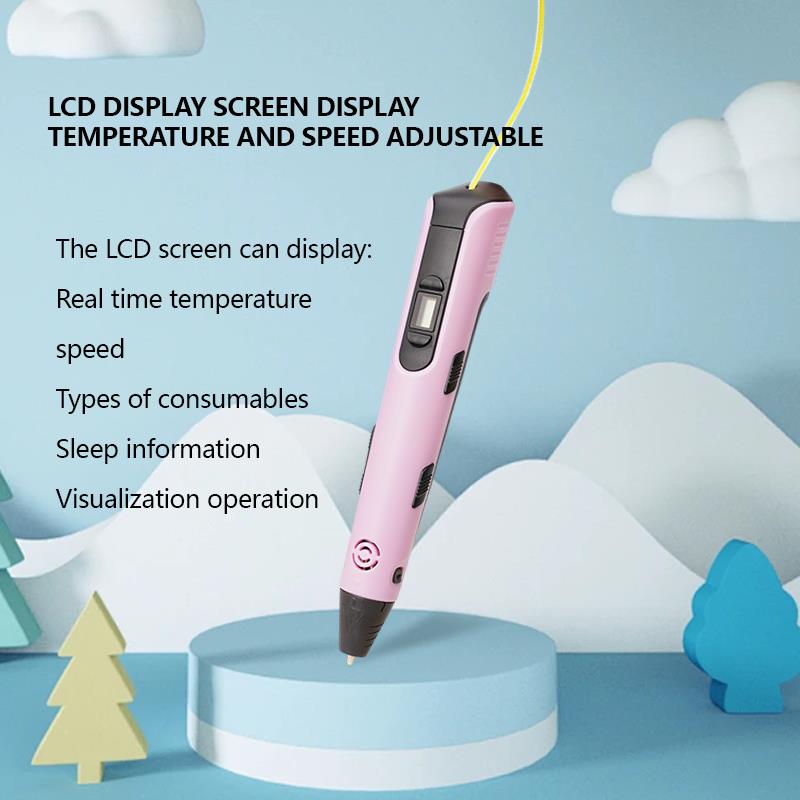 3Dプリントペン 子供用 LCDスクリーン付き タイプCケー - 3D Printing Pen For Kids のレビューと価格