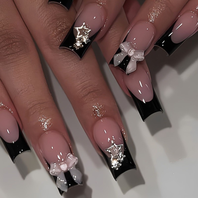 24個入りサマーロングプレスオンネイル、安価なミニマリストプ - 3D Printing Nails のレビューと価格