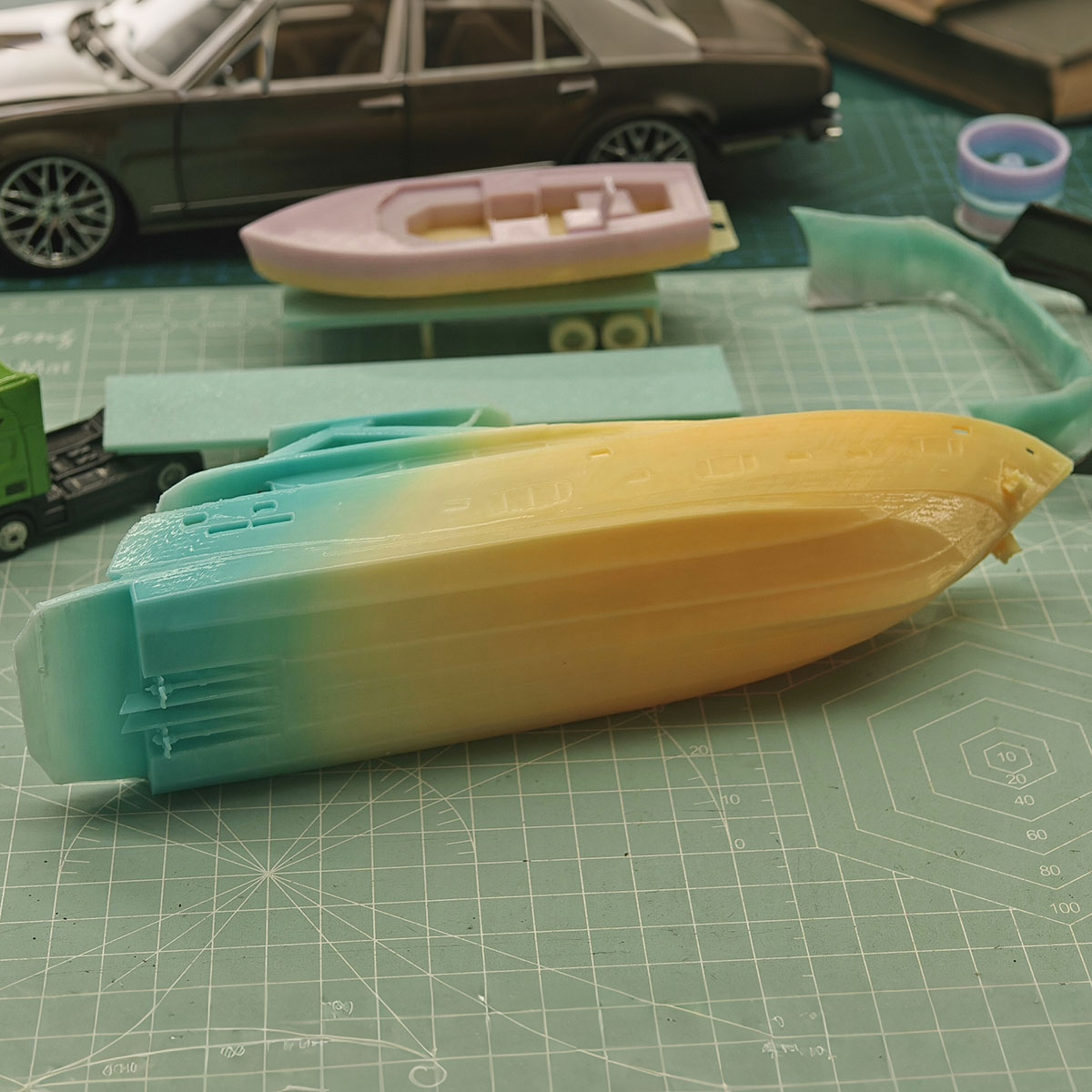 ミニ高級ヨットモデル 23cm 3D一体型プリント船 静態模 - 3D Printing Resin のレビューと価格