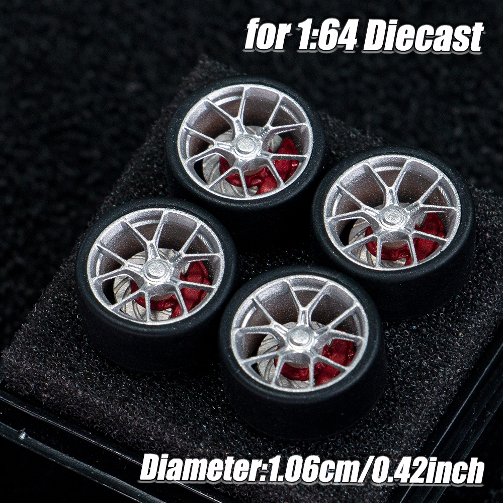 1:64スケールモデルカーホイールリム 4個1セット 3Dプ - 3D Printing Diecast Cars のレビューと価格