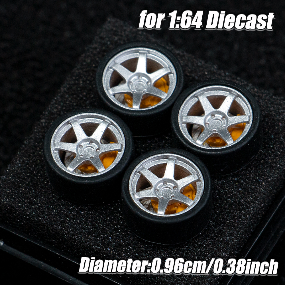 1:64スケールモデルカーホイールリム 4個1セット 3Dプ - 3D Printing Diecast Cars のレビューと価格