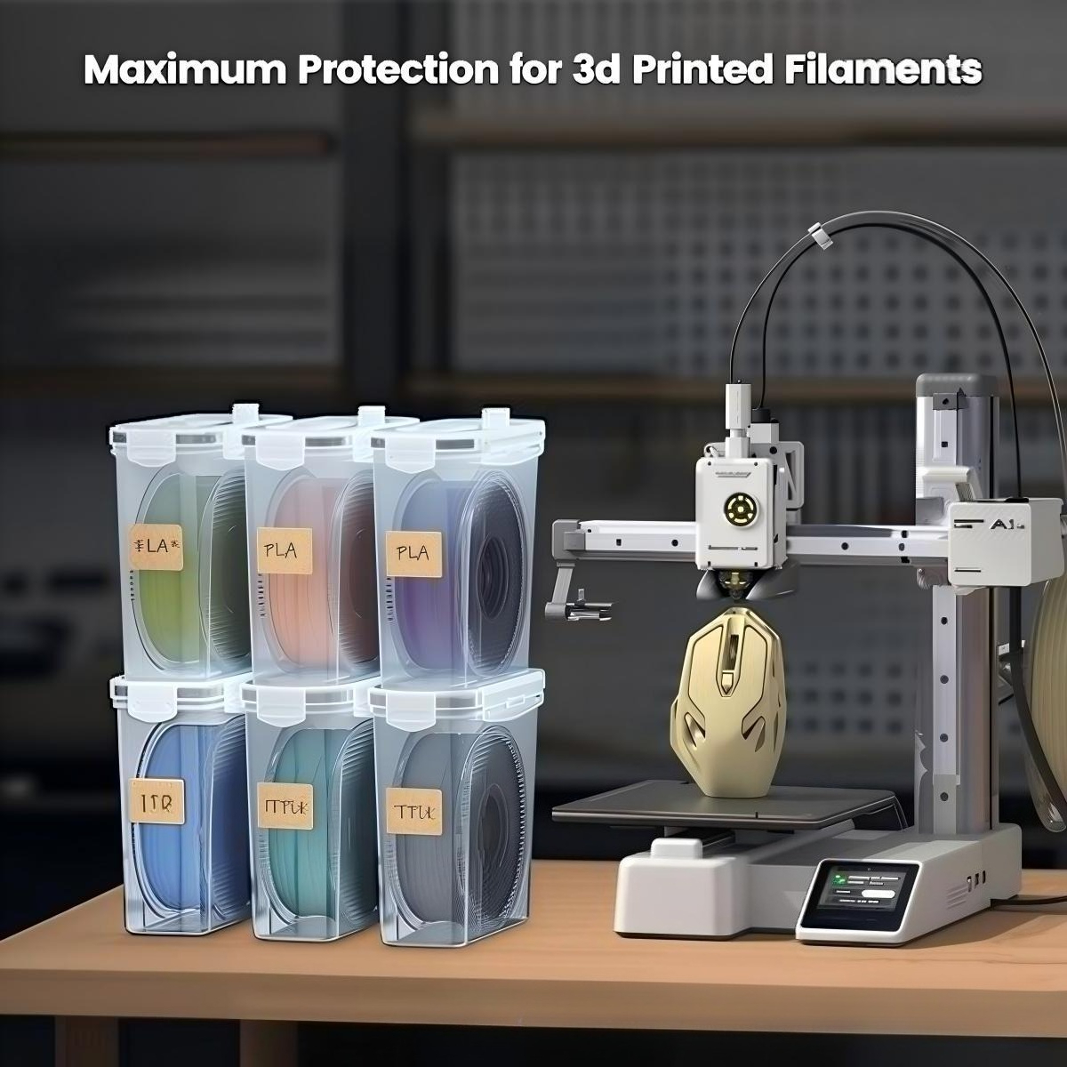 1-4 個 3D プリンターフィラメントドライボックス密閉防 - 3D Printing Deck Box のレビューと価格