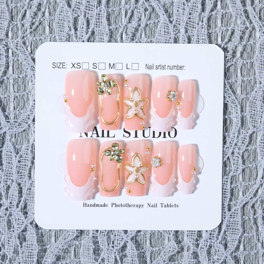 10個/セット 手作り中型アーモンド型3Dジェルフラワーゴー - 3D Printing Nails のレビューと価格