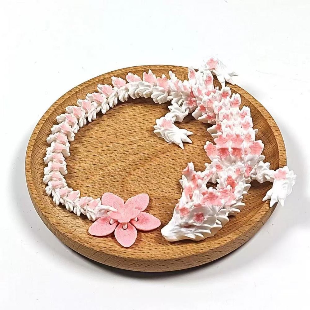 シミュレートされた目を持つ3Dプリントドラゴン、桜の花の咲く - 3D Printing Dragon のレビューと価格