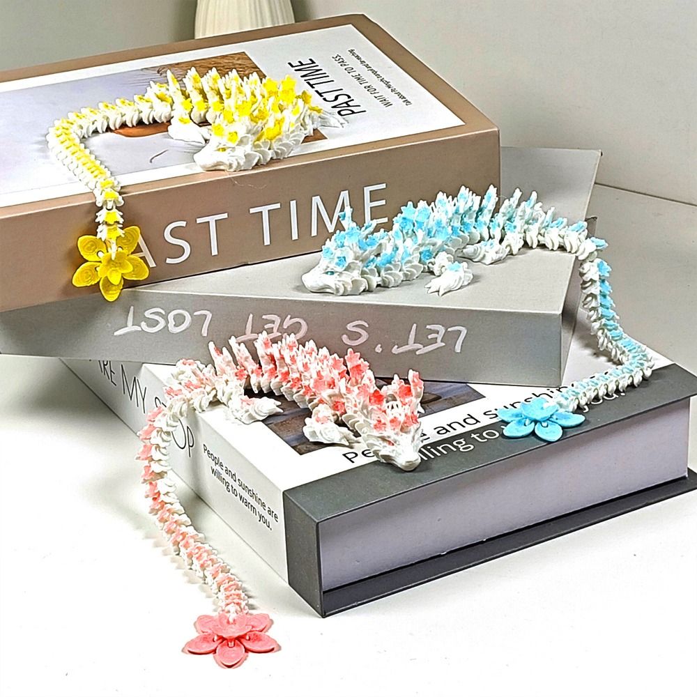 シミュレートされた目を持つ3Dプリントドラゴン、桜の花の咲く - 3D Printing Dragon のレビューと価格
