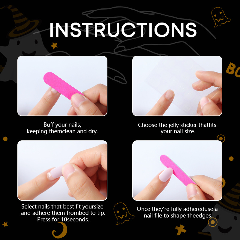 30個入り 2025年ハロウィン アーモンド型 怖い白黒ゴー - 3D Printing Nails のレビューと価格