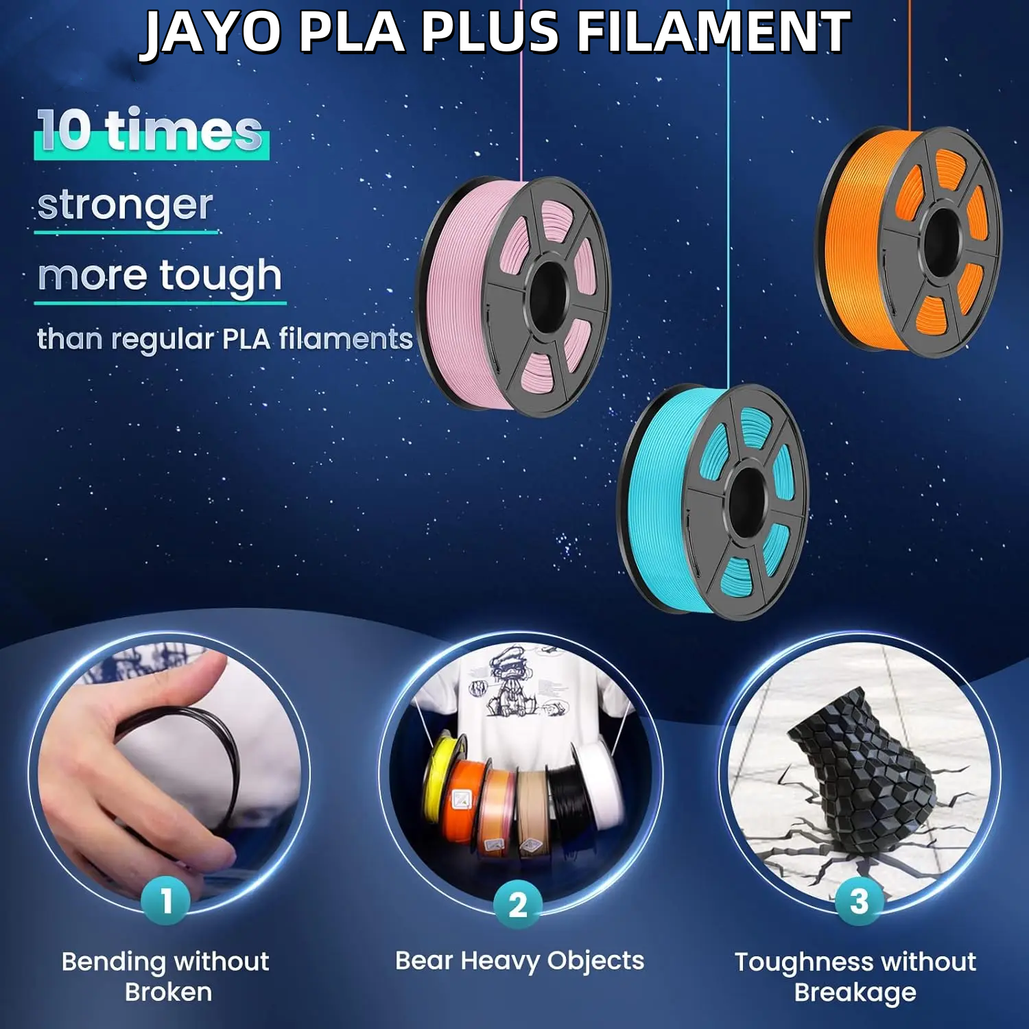 JAYO 3D プリンタ PLA/PLA メタ/PETG/P - Pla Filament 1.75Mm のレビューと価格