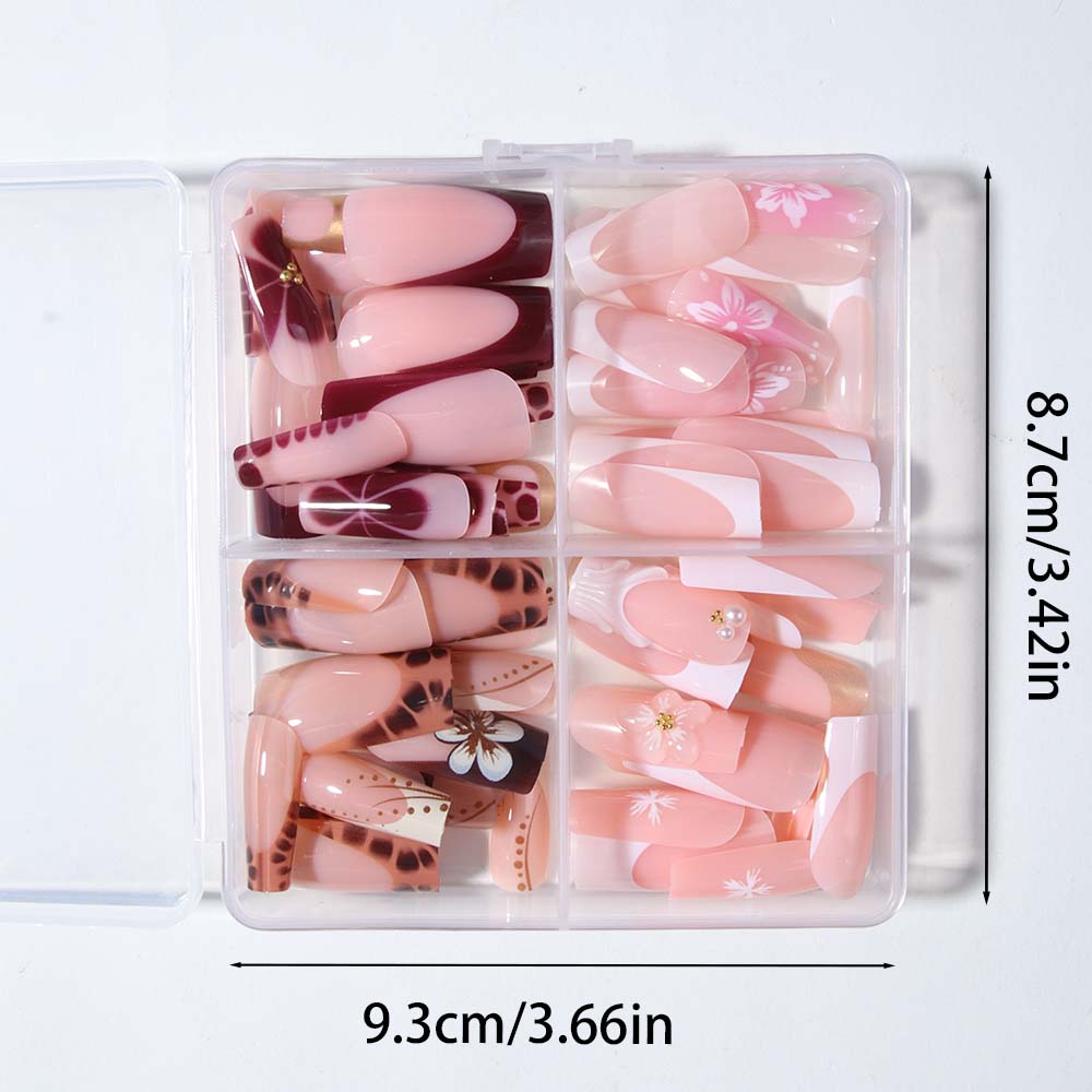 96個(4種類混合)3D立体ジェルネイル、フェイクパールでフ - 3D Printing Nails のレビューと価格