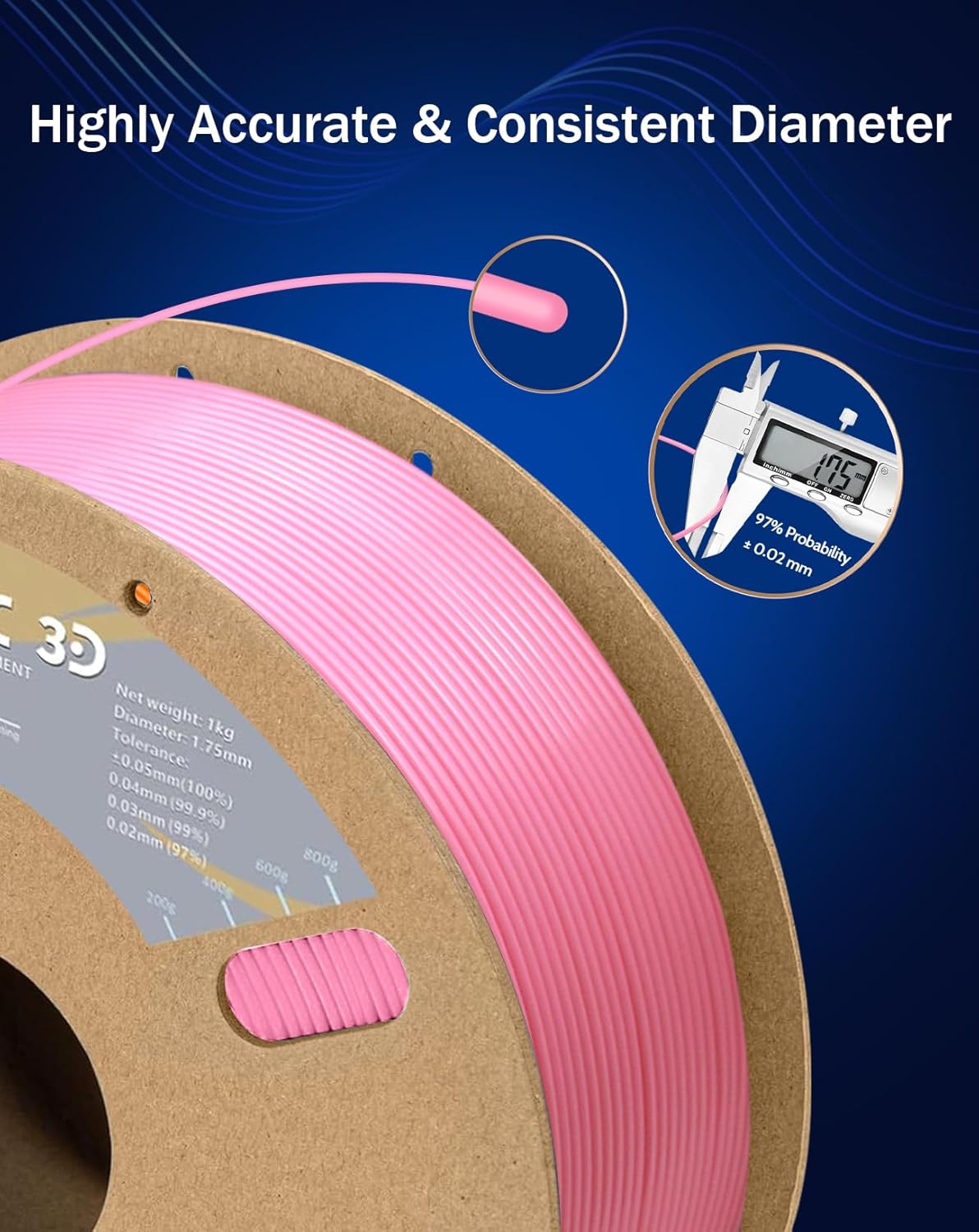 TPUピンク 3Dプリンターフィラメントバンドル 1.75m - Pla Filament 1.75Mm のレビューと価格