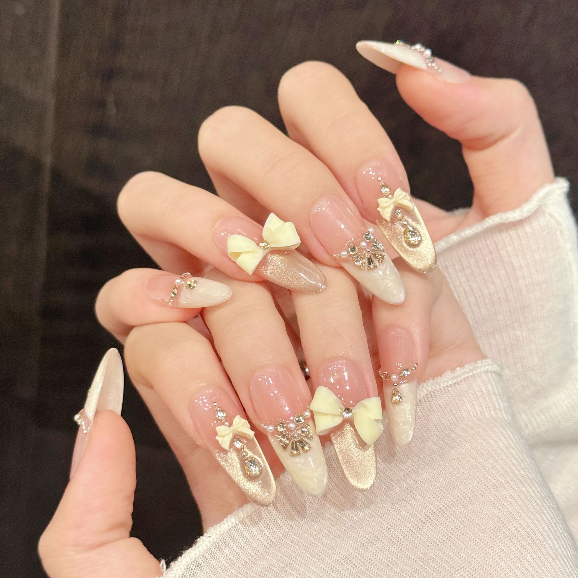 10個入り ハンドメイド つけ爪 ライトラグジュアリー キャ - 3D Printing Nails のレビューと価格