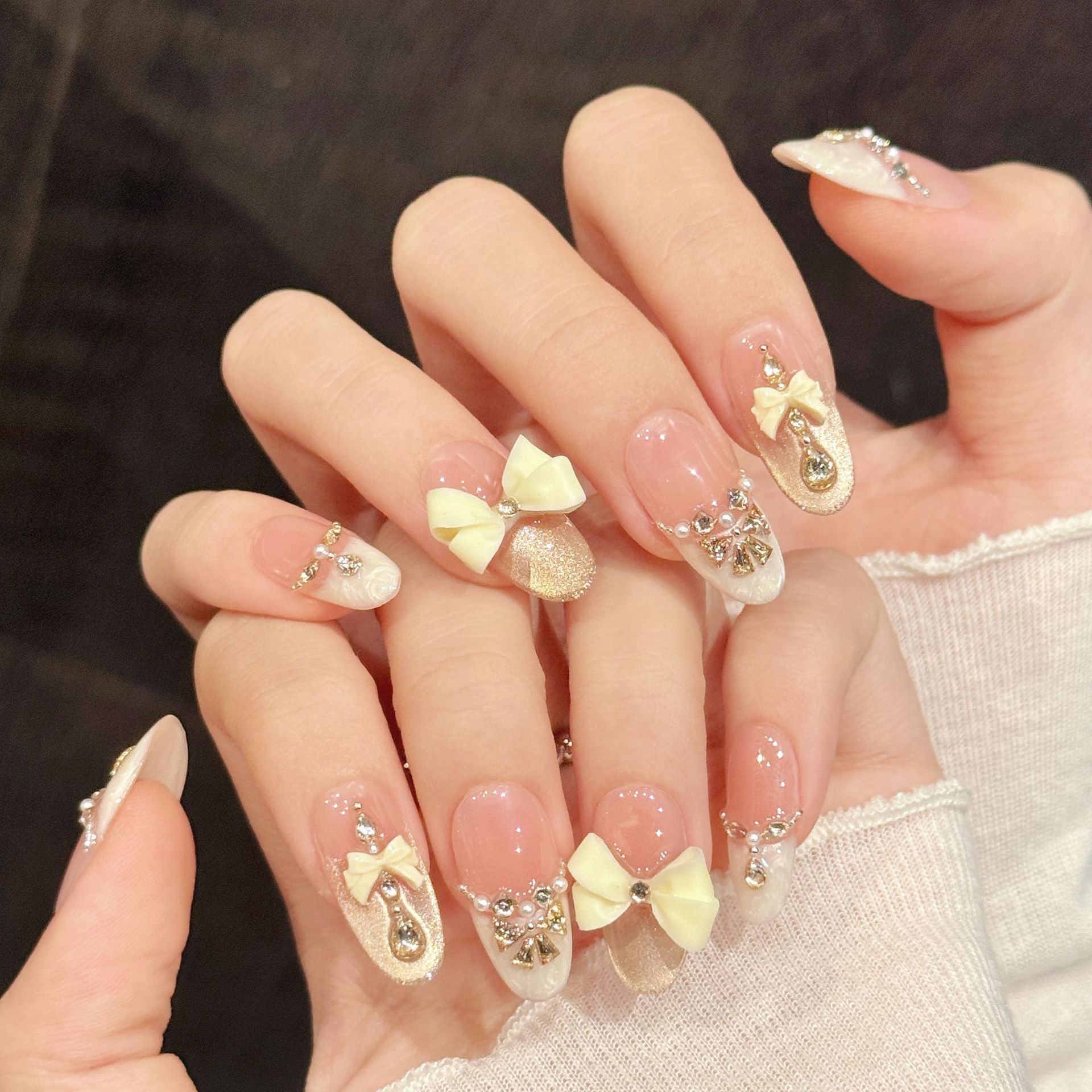 10個入り ハンドメイド つけ爪 ライトラグジュアリー キャ - 3D Printing Nails のレビューと価格