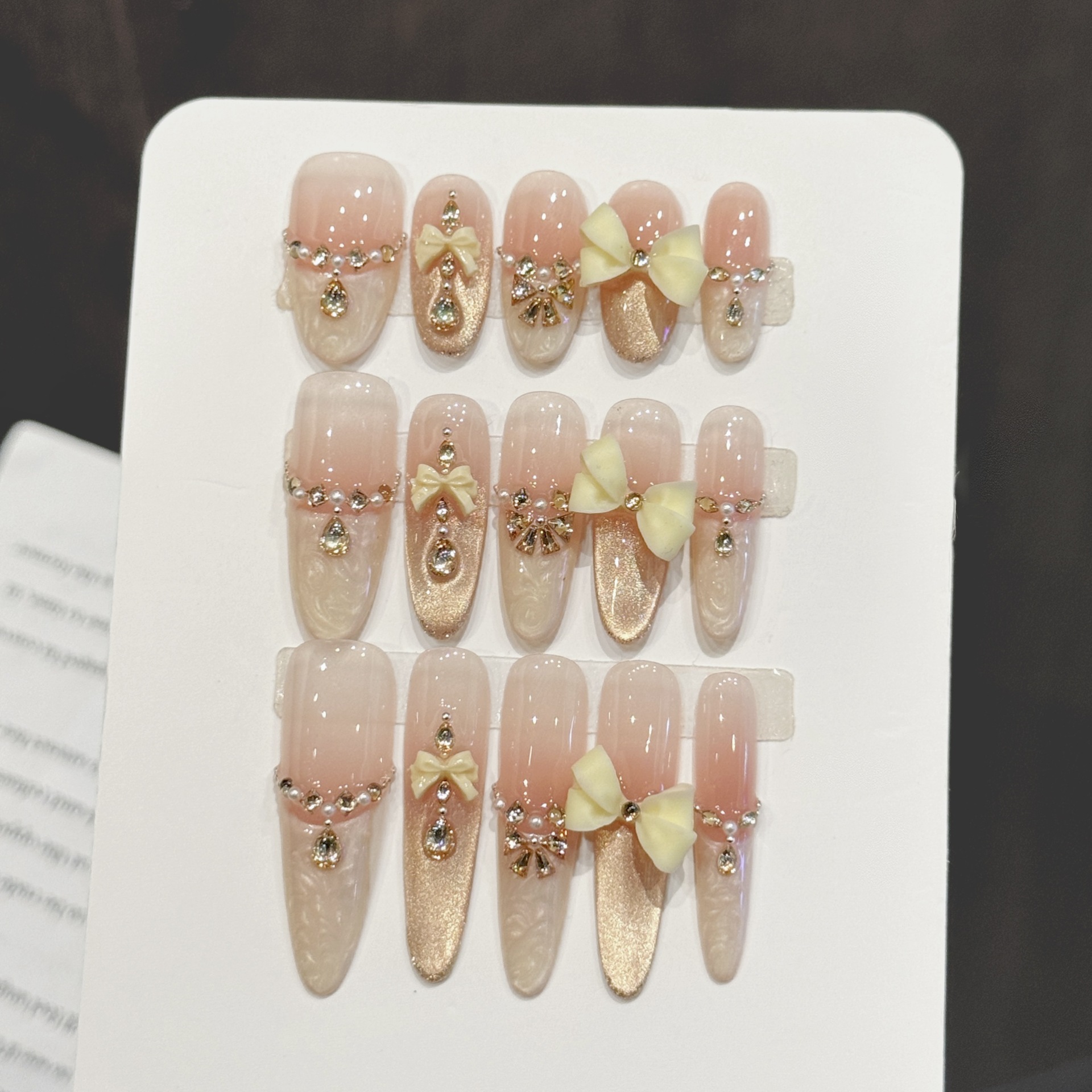 10個入り ハンドメイド つけ爪 ライトラグジュアリー キャ - 3D Printing Nails のレビューと価格