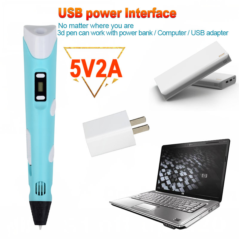 子供用LEDディスプレイ付き電子3D印刷ペン,フィラメント, - 3D Printing Pen For Kids のレビューと価格