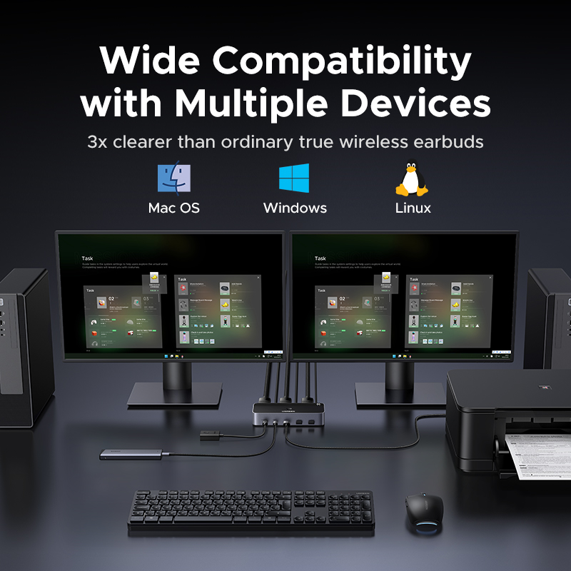 UGREEN DP KVM スイッチ 2 モニター 2 PC - 3D Printing Deck Box のレビューと価格