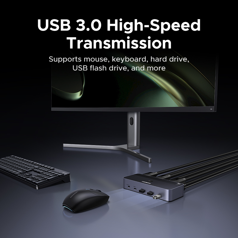 UGREEN DP KVM スイッチ 2 モニター 2 PC - 3D Printing Deck Box のレビューと価格