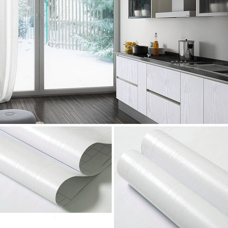 純白の木目自己粘着壁紙クローゼット防水 PVC ビニール寝室 - 3D Printing Quote のレビューと価格