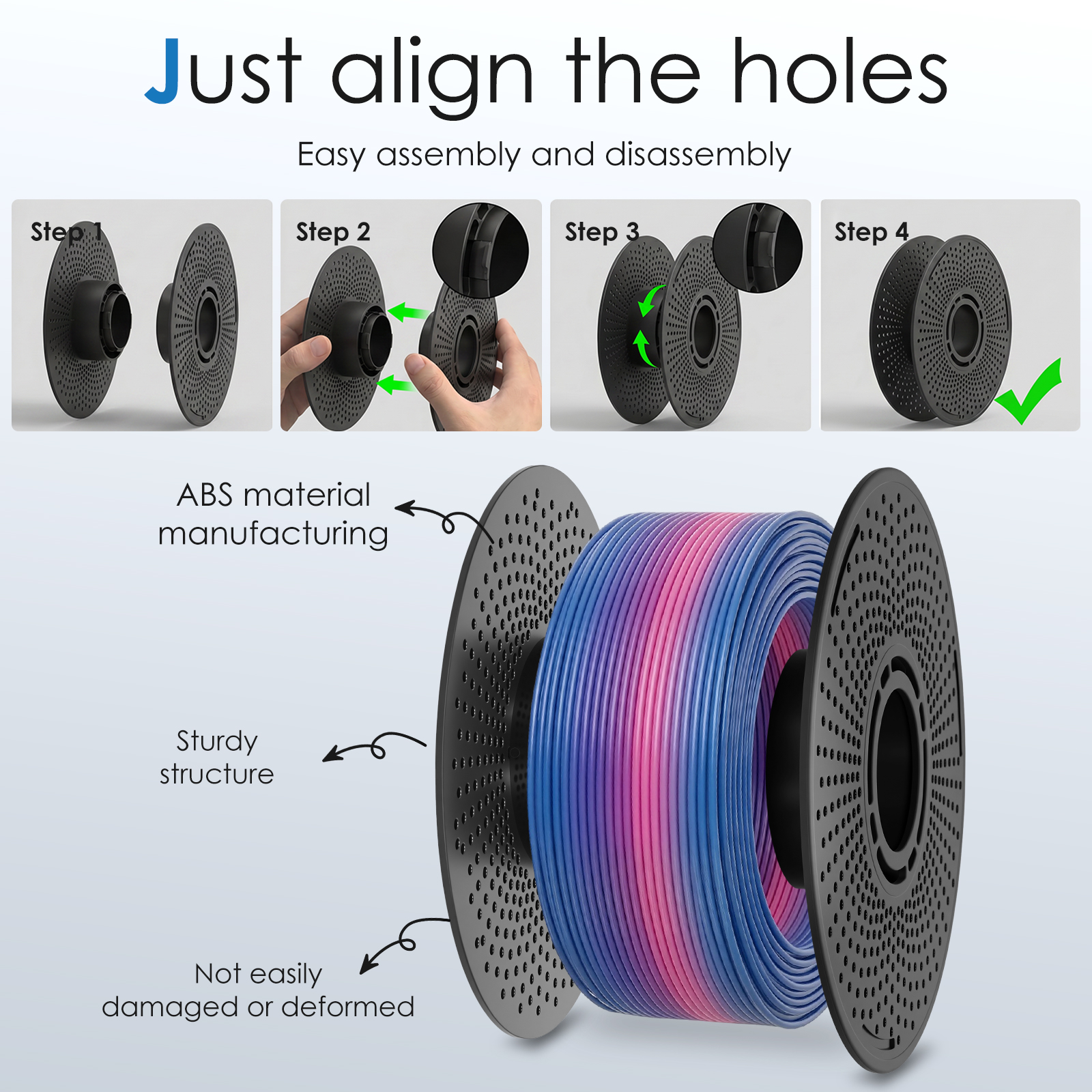 2個入り 再利用可能な3Dフィラメントスプール 取り外し可能 - Petg Filament のレビューと価格