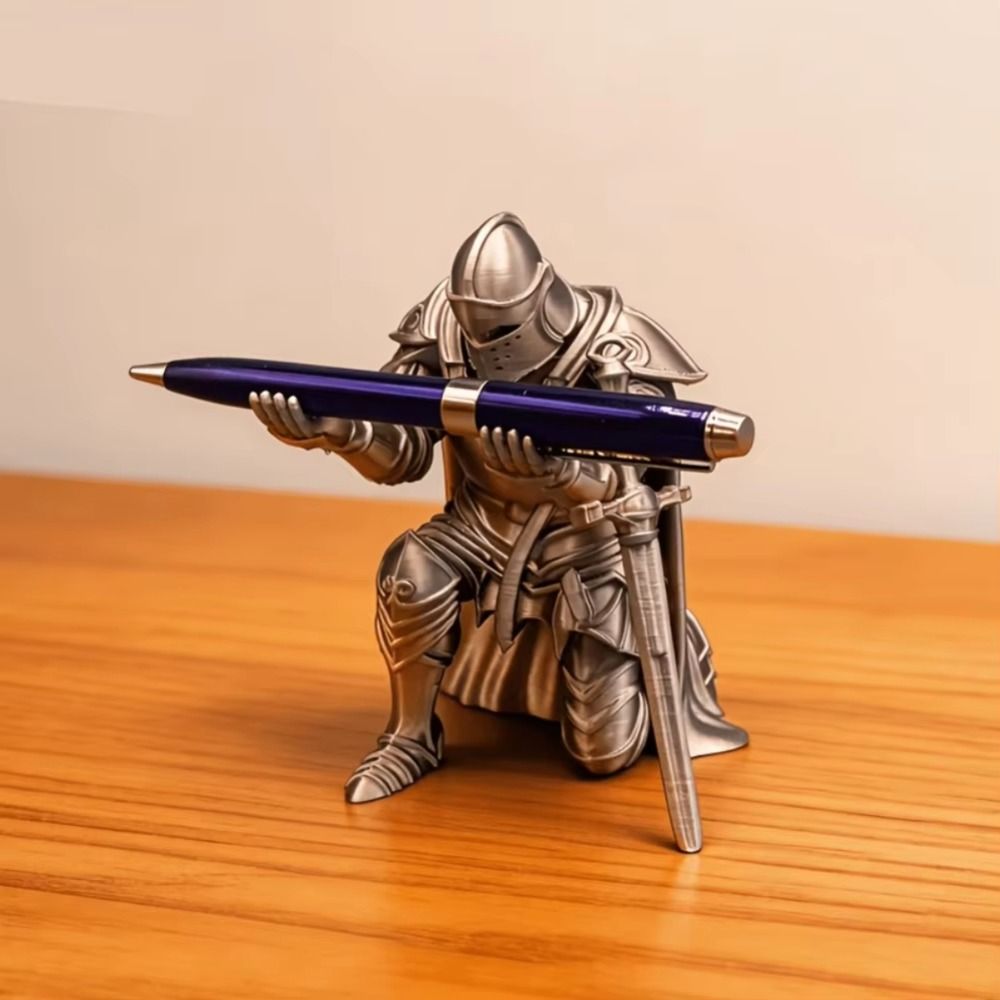 面白いひざまずく騎士ペンホルダー、創造的な多機能3Dプリント - 3D Printing Holder のレビューと価格
