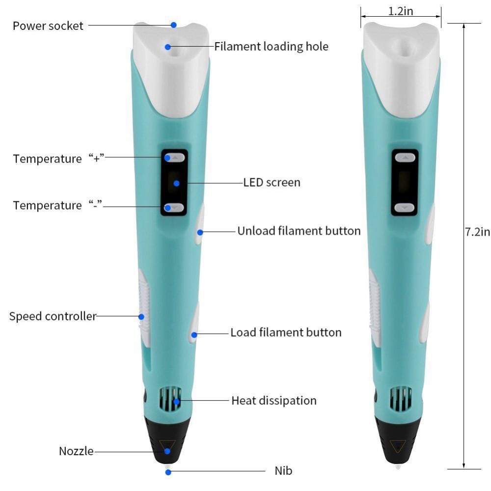 Dikale 3D ペン LED スクリーン DIY 3D  - 3D Printing Pen For Kids のレビューと価格