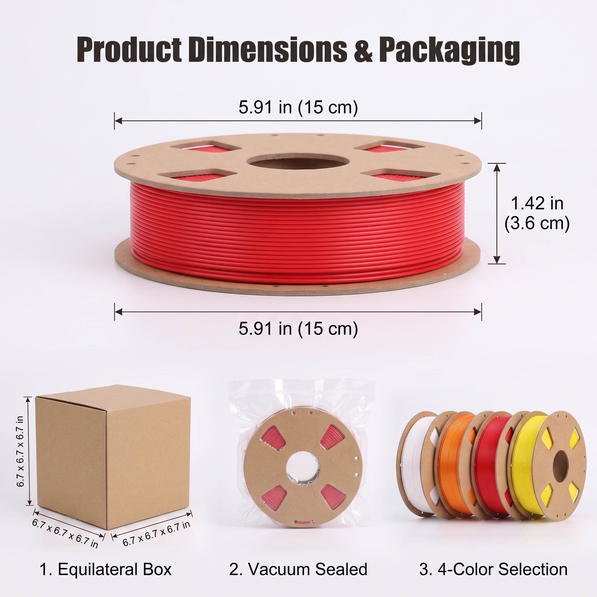 4色PLAフィラメント 1.75mm ホワイト イエロー レ - Pla Filament 1.75Mm のレビューと価格