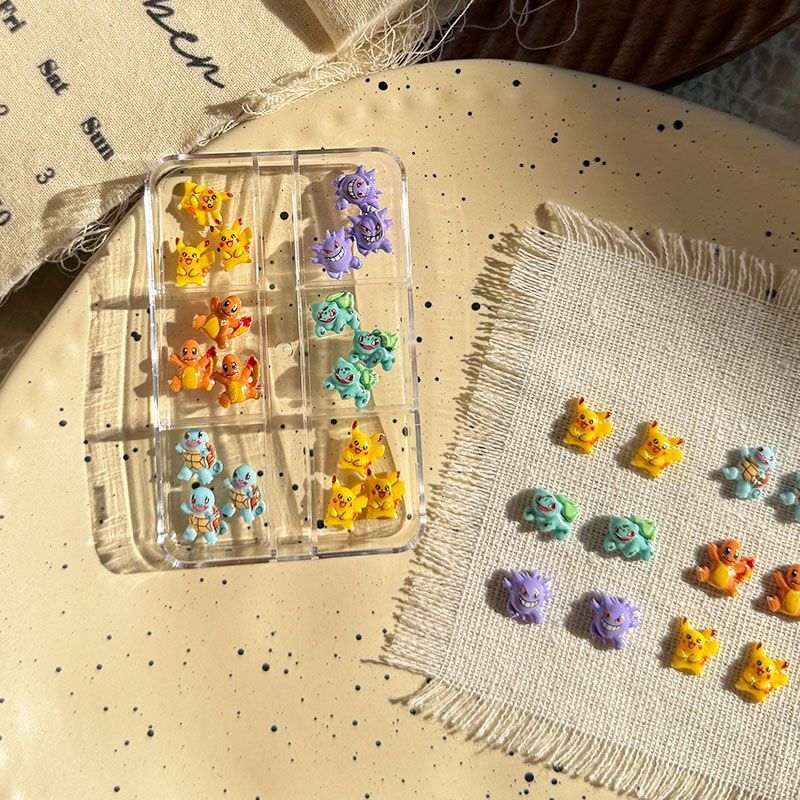 ポケモンネイルアートアクセサリー、かわいいミニ3Dゼニガメと - 3D Printing Nails のレビューと価格